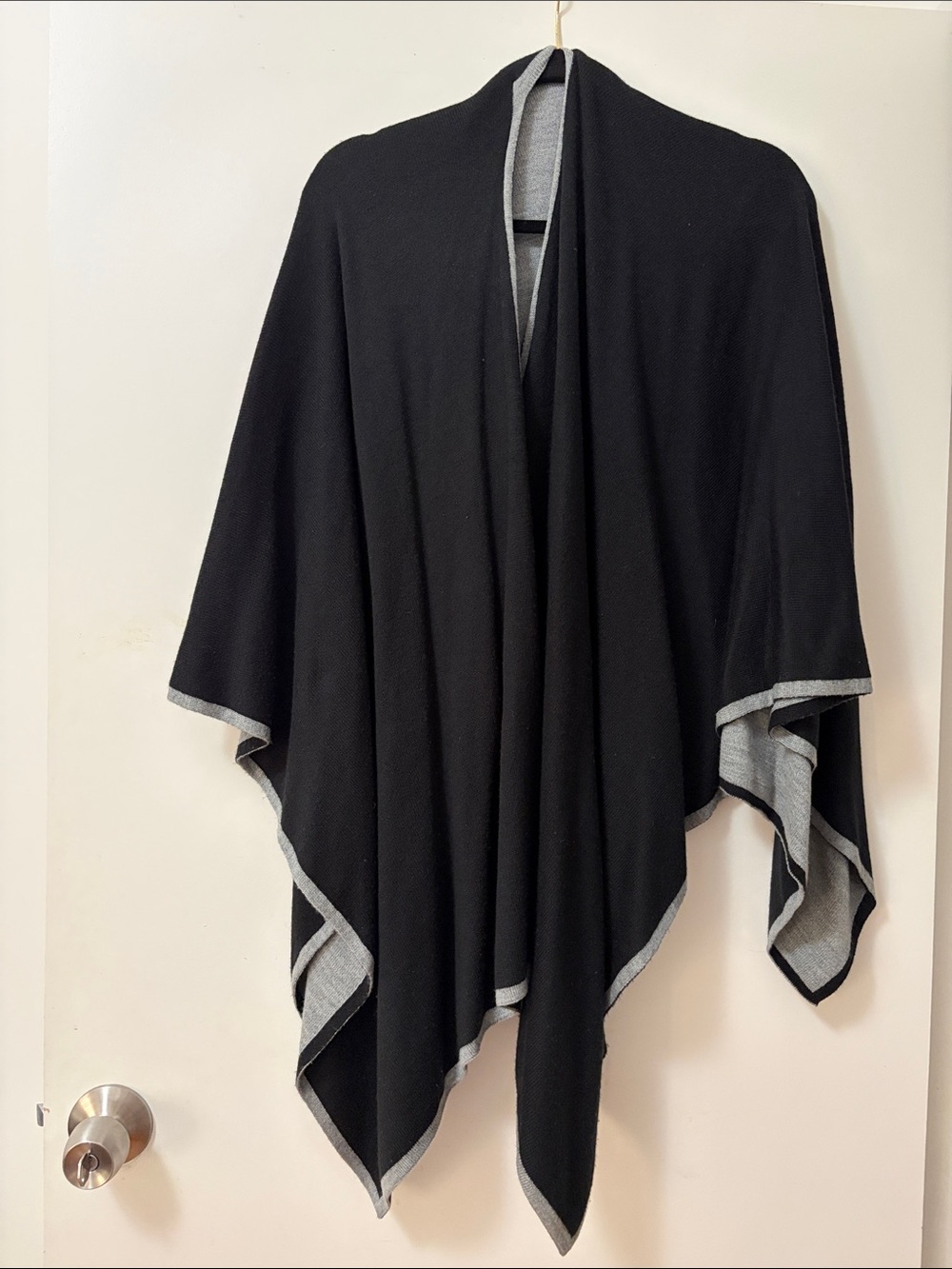 Charter Club Black reversible Poncho